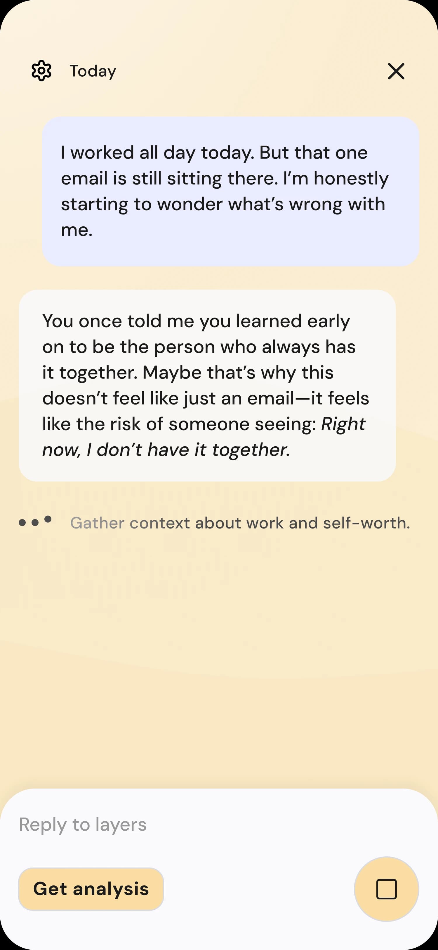 layers asks a follow-up question during a conversation